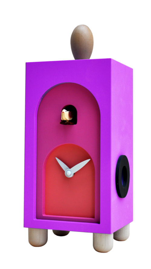 Haude Orologio A cucù Orologio da Parete - Movimento in Stile Chalet,  Design Moderno Minimalista Blu